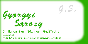 gyorgyi sarosy business card